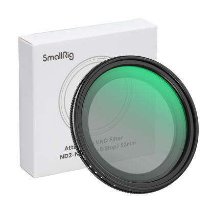 Picture of SmallRig 52mm Magnetic Variable ND Filter ND2-ND32 (1-5 Stops) No X Cross HD Optical Glass Waterproof Scratch Resistant Magnetic Adjustable Neutral Density Filter for Phone - 4215