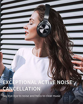 Picture of Active Noise Cancelling Headphones VANKYO C750 Wireless Bluetooth Headphones Over Ear Headset with CVC 8.0 Mic Hi-Fi Sound, Deep Bass, 30H Playtime, Protein Earpad for Travel, Work, Online Class-Black