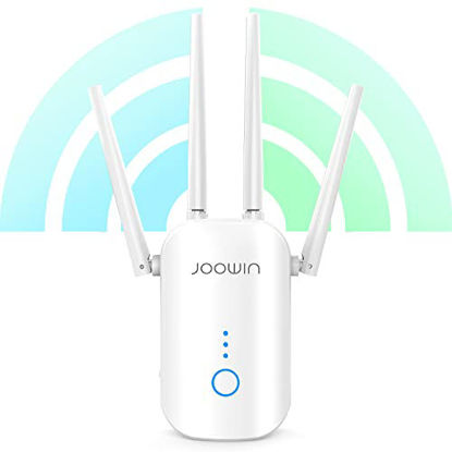 Picture of JOOWIN WiFi Extender, WiFi Booster 1200Mbps 5.8Ghz & 2.4GHz Dual Band WiFi Range Extender, Support Wireless WiFi Repeater/Access Point/Router Mode, WPS Easy Setup, Extending WiFi to Your Whole Home