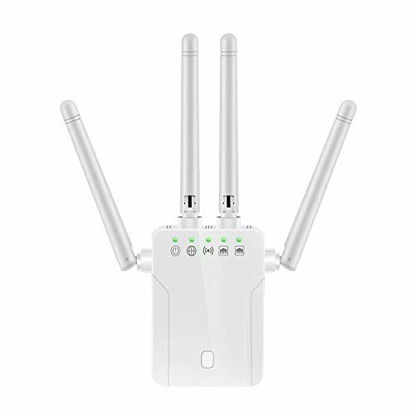 Picture of Agedate WiFi Extender, WiFi Booster, Covers Up to 2500Sq.ft and 30 Devices, 1200Mbps Duanl Band WiFi Repeater, Wireless Booster Suitable for All Routers