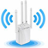 Picture of WiFi Repeater - WiFi Booster,Signal Extender, 360° Full Coverage Up to 2500 sq.ft,1200 Mbps 2.4 & 5GHz Wireless Internet Amplifier - Covers 20 Devices with 4 External Antennas