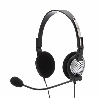 Picture of Voice Recognition USB Headset with Noise Cancelling Microphone for Nuance Dragon Speech Recognition Software