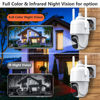 Picture of SUNRAIN Solar Battery Camera Outdoor Wireless Speed Dome Camera Smart Wireless Home Surveillance Solar Camera Full Wireless Camera Weatherproof Rechargeable Battery Powered PTZ WiFi Dome Camera