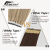 Picture of Moresoo Tape in Human Hair Extensions Real Hair Extensions Honey Blonde Highlighted Medium Blonde Tape in Skin Weft Hair 18 Inch Glue in Adhesive Tape ins Thick End 20pcs 50g