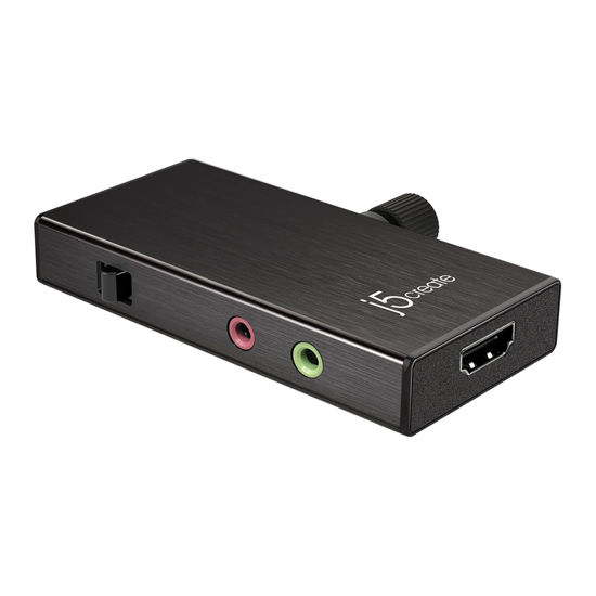 Picture of j5create Live Video Capture Card JVA02- HDMI to USB-C, Supports 1080p 60FPS Video and Audio Recording, Power Delivery 60W Pass Through, Ideal for PC Xbox Playstation Android Game Live Streaming