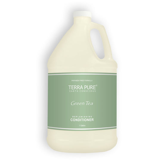 Picture of Terra Pure Green Tea Hotel Conditioner | 1 Gallon | For Hospitality & Vacation Rentals to Refill Dispensers | (Single Gallon)