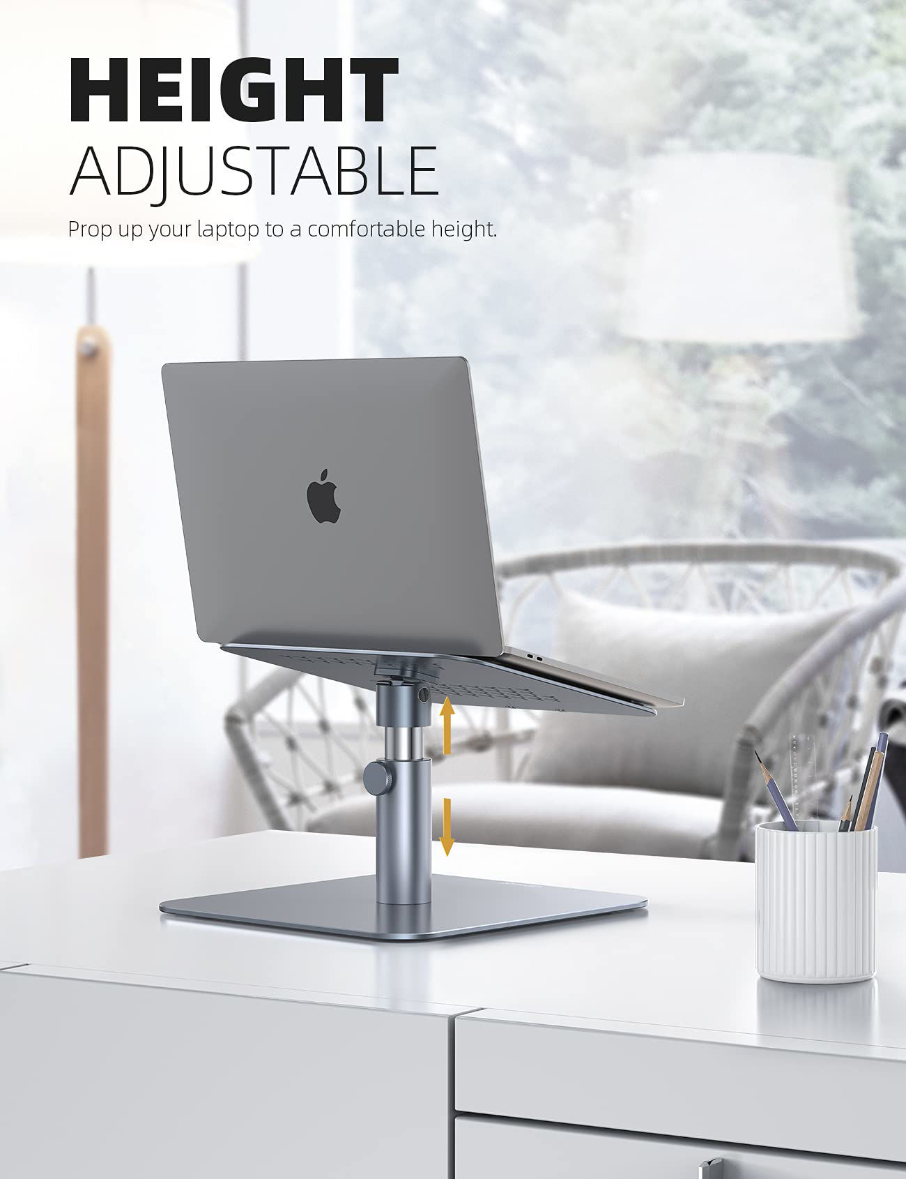 GetUSCart- Lamicall Laptop Stand, Swivel Computer Holder Multi-Angle ...