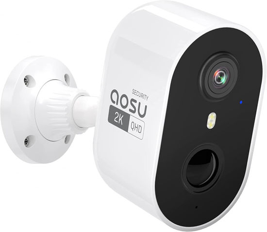 AOSU 2K Security Cameras Wireless Outdoor, Battery Powered for Home  Security Cameras with PIR Human Motion Detection, Full-Color Night Vision