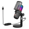 Picture of NOOTRY USB Gaming Microphone,PC Mic for PS4/ PS5/ Mac,Condenser Computer Desktop Mic with RGB Light,Mute Touch,Headphone Jack, Pop Filter for Recording,Streaming,Podcasting,YouTube