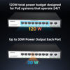 Picture of 8 Port Full Gigabit PoE+ Ethernet Network Switch, with 2 Gigabit Uplink Ports Up to 30W Per PoE Port, Total Budget 120W, 48 Volt 803.af 803.at Compliant, Compatible with PoE IP Cameras VOIP Phones