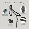 Picture of 4J LEDR Camera Strap,Camera Harness for One Camera,Leather Camera Strap Professional Single Leather Harness Shoulder Strap,Single Camera Strap for Photographers,Leather Strap for DSLR/SLR,BLACK