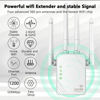 Picture of WiFi Extender, WiFi Booster, Wireless Signal Repeater Booster up to 12880 sq.ft 1200Mbps Wall Through Strong WiFi Booster, Dual Band 2.4G and 5G 4 Antennas 360° Full Coverage