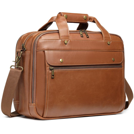 Large leather computer on sale bag