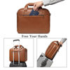 Picture of PU Leather Briefcase for Men Computer Bag Laptop Bag Waterproof Retro Business Travel Messenger Bag Large Tote 15.6 Inch, Perfect for Daily Use/Christmas(Coffee)