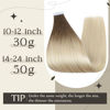 Picture of Full Shine Tape ins Real Human Hair Extensions 16 inch Tape in Human Hair Brown Roots Blonde Tape Extensions Thick Ends 50 Gram 20 Pcs Skin Weft Hair Extensions 3/8/613 Balayage Tape Hair