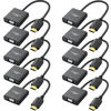 Picture of UV-CABLE HDMI to VGA Adapter 10-Pack, HDMI to VGA Adapter Male to Female Cable 1080P for Computer, Desktop, Laptop, PC, Monitor, Projector, HDTV, Chromebook, Raspberry Pi, Roku, Xbox and More