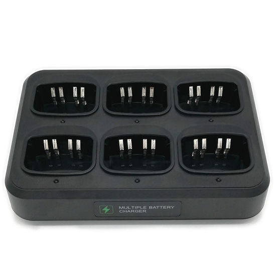 Picture of Fumei Six Way Universal Charger 6 Unit Rapid Charger Compatible with Motorola GP328 GP338 HT750 HT1250 GP340 GP380