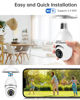 Picture of Light Bulb Security Camera, 2K Bulb Security Camera 2.4GHz,Security Cameras Wireless Outdoor with Automatic Human Tracking,Motion Detection Alarm,Color Night Vision,Bulb Camera Compatible with Alexa