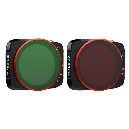 Picture of Freewell Variable ND VND2-5 Stop, VND6-9 Stop 2 Pack Run&Gun Camera Lens Filters Compatible with Air 2S Drone