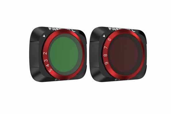 Picture of Freewell Variable ND VND2-5 Stop, VND6-9 Stop 2 Pack Run&Gun Camera Lens Filters Compatible with Mavic Air 2 Drone