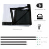 Picture of Portable Projector Screen 100 inch with Combined Pole Frame Black Backing Silver Foldable Projection Screen