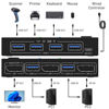 Picture of USB 3.0 KVM Switch DisplayPort 2 Ports 3440x1440@144Hz,3840x2160@60Hz for 2 PC 1 Monitor to Share 4 USB 3.0 Devices,DP KVM Switch 2 in 1 Out Includes 2 USB3.0 Cables and Wired Controller