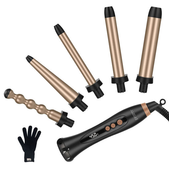 Interchangeable wand curling outlet iron