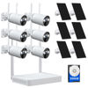 Picture of CAMCAMP Wireless Solar Powered Security Camera System, Include 6PCS 100% Wire-Free Camera & NVR (Pre-Installed 500GB HDD), Forever Power, 4MP Color Night Vision, IP66 Waterproof, PIR Motion Detection