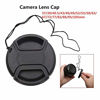 Picture of 55mm Lens Cap Center Snap on Lens Cap Suitable Suitable &for Nikon/for Canon/for Sony etc,Compatible with All Brands Any Lenses Ø55mm with Camera.