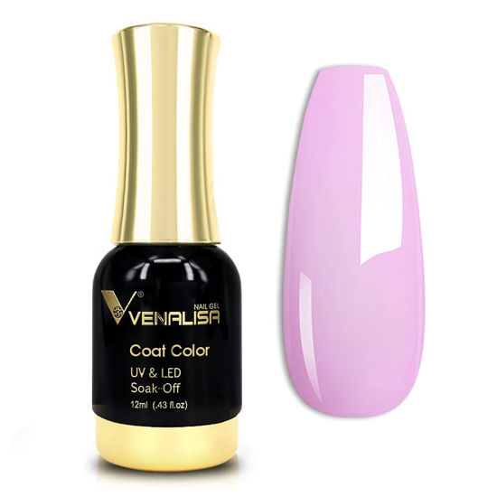 Picture of VENALISA Gel Nail Polish, 12ml Baby Purple Violet Color Soak Off UV LED Nail Gel Polish Nail Art Starter Manicure Salon DIY at Home, 0.43 OZ