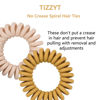 Picture of TIZZYT Hair Ties, 18 Pack Women Elastic Hair Ties, No Crease Spiral Hair Ties,Ponytail Hair Band Without Crease, No Pulling Hair, Strong Stretching Force, Suitable For Women And Children With Thick Or Thinning Hair,Basics