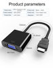 Picture of TXY HD 1080P HDMI to VGA Cable Converter with Audio Power Supply HDMI Male to VGA Female Converter Adapter for Tablet Laptop PC TV (Black)