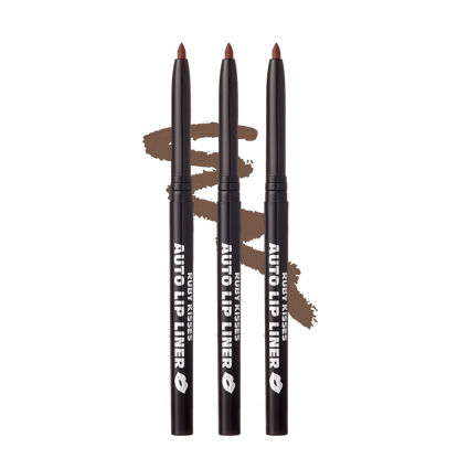 Picture of Ruby Kisses Auto Lip Liner Pencil, Long Lasting, Smooth Application Mechanical Lip Liner Pencil 3 PACK (Cappuccino)