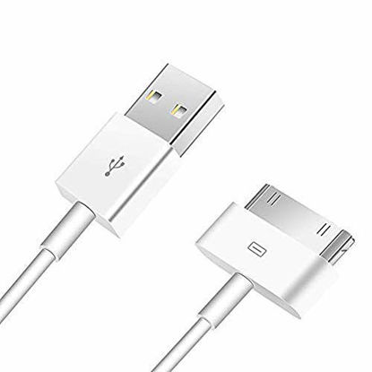 Picture of OYEFLY 2pcs 30 Pin USB Sync Charging Cable Cord Replacement for Old A-pple i-Phone 4/4S 3G/3GS, i-Pad 1/2/3,i-Pod Nano/i-Pod Touch (3.2ft (2pcs))