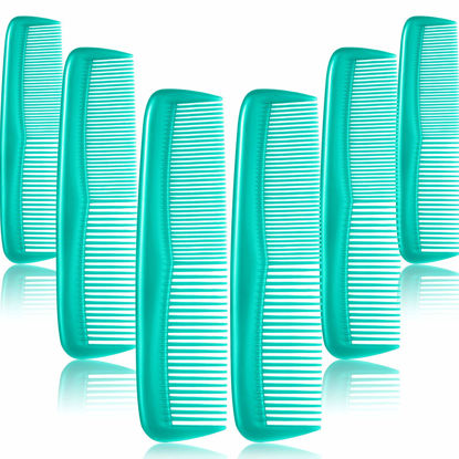 Picture of 12 Pieces Hair Combs Set Pocket Fine Plastic Hair Combs for Women and Men, Fine Dressing Comb (Cyan-blue)