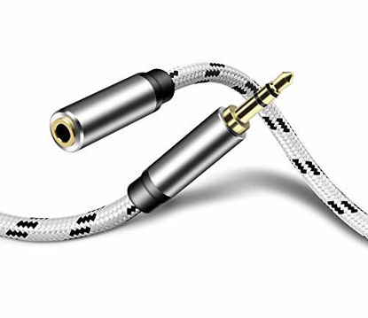 Picture of Headphone Extension Cable, SNANSHI 3.5mm Extension Nylon Braided Aux Extension Cable 3.5mm Audio Cable Extension Male to Female 3.5 mm Audio Cable - 4 Feet