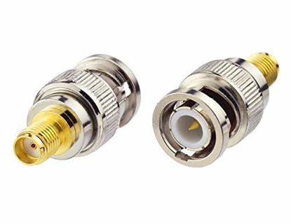 Picture of DHT Electronics 2pcs RF coaxial coax adapter SMA female to BNC male