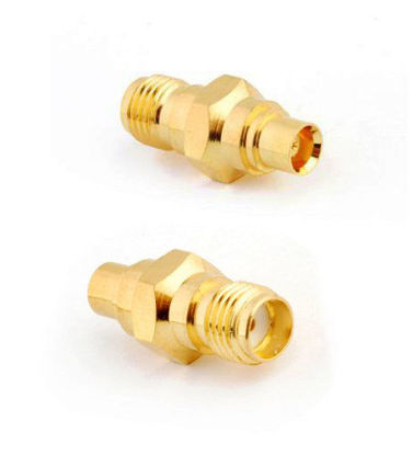 Picture of DHT Electronics RF coaxial coax adadpter SMA female to MCX female