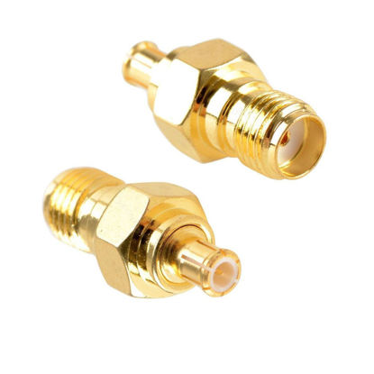 Picture of 2PCS DHT Electronics RF coaxial coax adadpter SMA female to MCX male