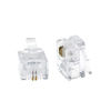 Picture of SMITON 100PACK Telephone Plug 6P2C RJ11 Modular Plug (6/2, Telephone Cord Connector)