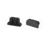 Picture of Micro USB Cap Micro USB Dust Plug Silicone USB Port Cover Port Cover 6.5mmx2.3mm Black 20pcs