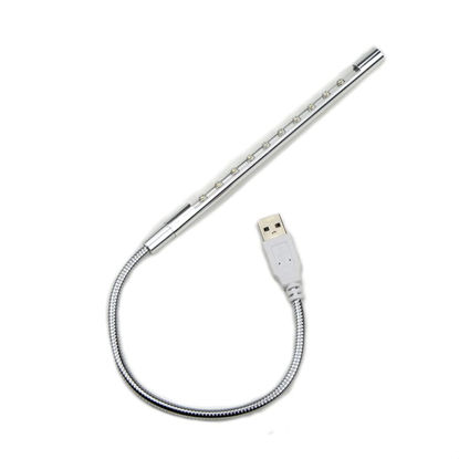 Picture of Cotchear Metal USB Light 10 LED Flexible Lights Adjustable Eye Protection Book Reading Lamp for Notebook Laptop PC Computer (Silver)