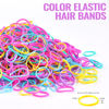 Picture of TsMADDTs 1000pcs Colorful Hair Elastics with Hair Loop Styling Tool Set,1000pcs Baby Hair Bands Hair Ties Toddler Girl 2Pcs Hair Loop 1Pcs Rat Tail Comb