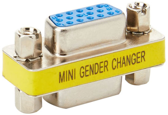 Picture of StarTech.com Slimline VGA HD15 Gender Changer - F/F - HD15 gender changer - VGA coupler - VGA gender changer (GC15HSF)