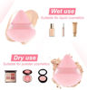 Picture of 12 Pieces Triangle Powder Puff Face Soft Triangle Makeup Puff Velour Cosmetic Foundation Blender Sponge Beauty Makeup Tools