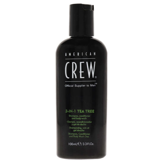 Picture of American Crew Shampoo, Conditioner & Body Wash for Men, 3-in-1, Tea Tree Scent, 3.3 Fl Oz