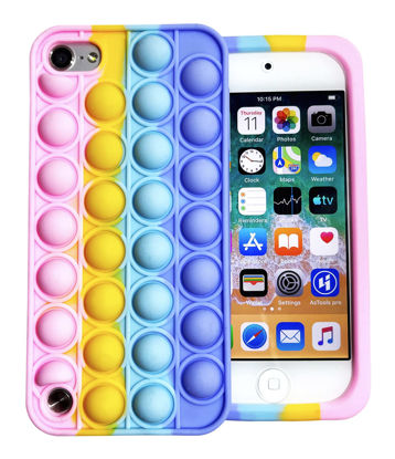 Picture of Case for iPod Touch 7 Cute Bubble Pop iPod Touch 6/5 Case Push Fidget Sensory Soft Silicone Stress Reliever Cover Compatible with iPod Touch 5th/6th/7th Generation