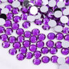 Picture of 3000 Pieces SS6 2mm Flatback Rhinestones Clear Glass Round Gems Crystals for Nail Art DIY Crafts Clothes Shoes Bags （Purple）