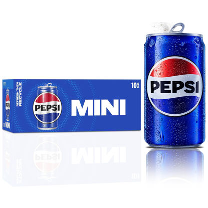 Picture of Pepsi Soda, Mini Cans, 7.5 Ounce (Pack of 10)