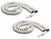 Picture of iMBAPrice (Pack of 2) White Coiled Telephone Phone Handset Cable Cord, Coiled Length 3 to 12 feet Uncoiled (Value Pack)